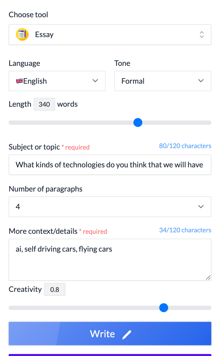 How to write essays with Tinq.ai's AI-based writing assistant